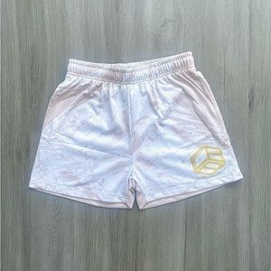 Cream/Bone Marble Mesh Shorts